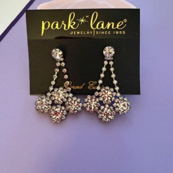 Park Lane Jewelry Park Lane Floral Cluster Drop Earrings Sparkling
